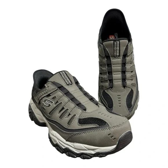 New Men’s Skechers Slip-ins After Burn M Fit Ridgeburn Brown Tennis Shoe SZ 9.5 - Picture 5 of 9